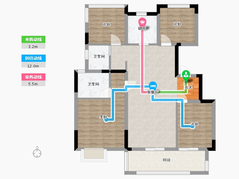 安徽省-合肥市-龙湖・龙誉城-95.00-户型库-动静线