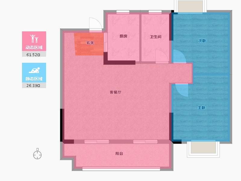 安徽省-合肥市-皖投国滨世家-79.49-户型库-动静分区