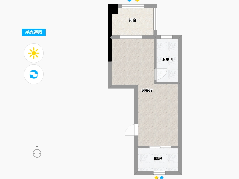 安徽省-合肥市-奥园城央壹品-35.66-户型库-采光通风