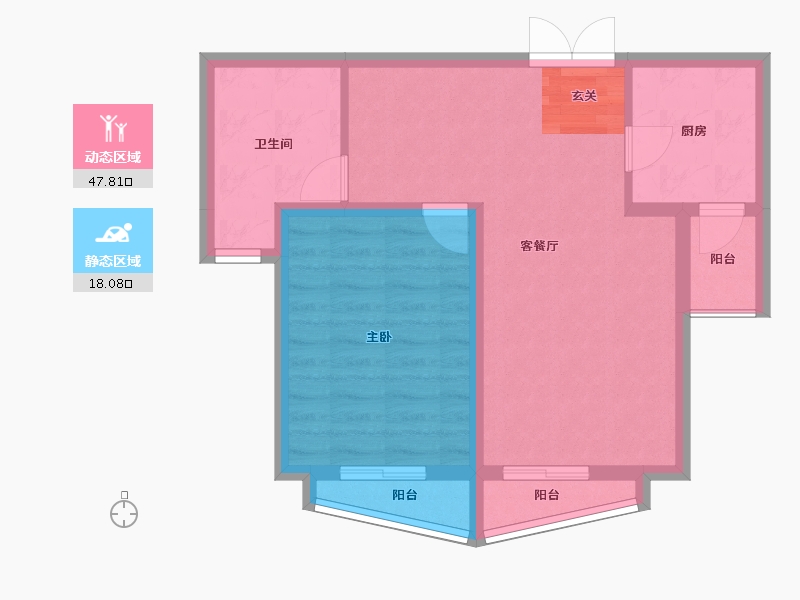 江苏省-淮安市-郦城国际-58.38-户型库-动静分区