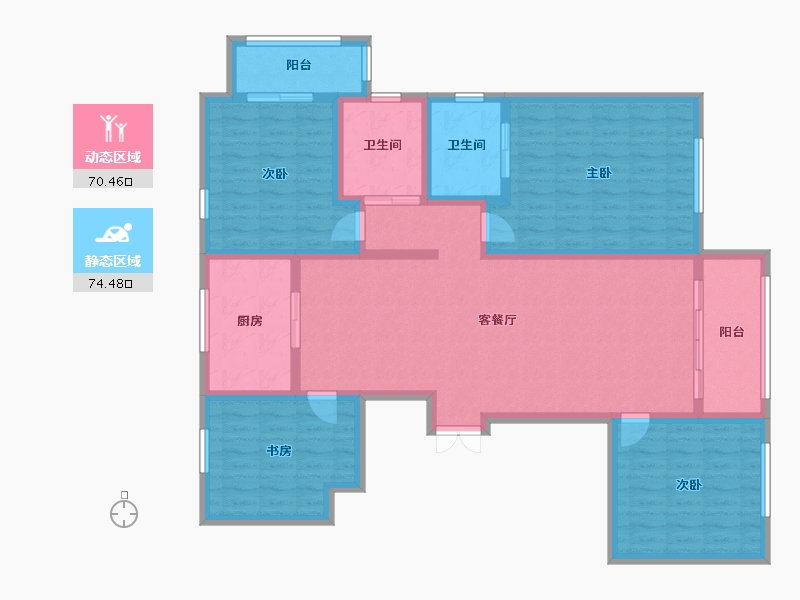 山东省-潍坊市-圣菲漫步-130.01-户型库-动静分区