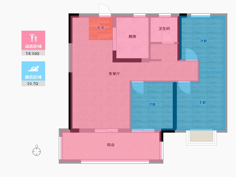 安徽省-合肥市-时代领�o-79.65-户型库-动静分区