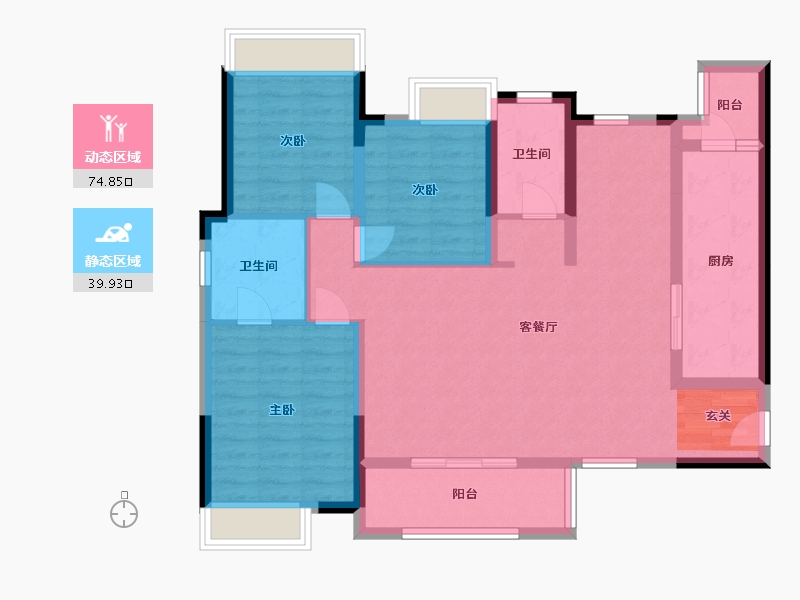 四川省-成都市-书香华府-102.53-户型库-动静分区