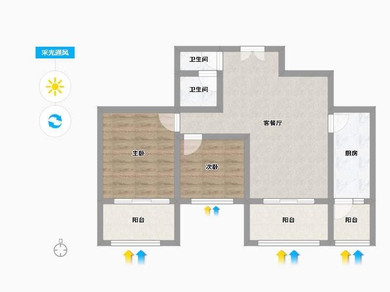 陕西省-西安市-铁路局-67.28-户型库-采光通风