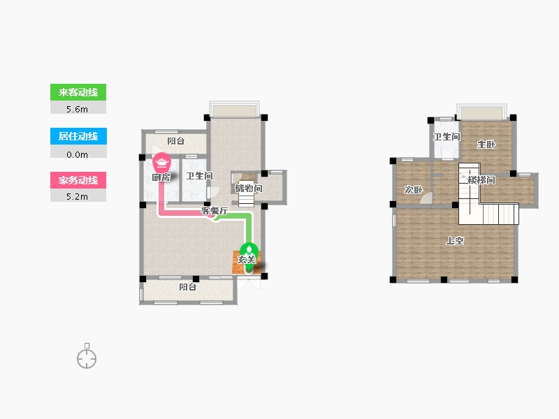 四川省-成都市-铂悦郡二期公园墅-148.41-户型库-动静线