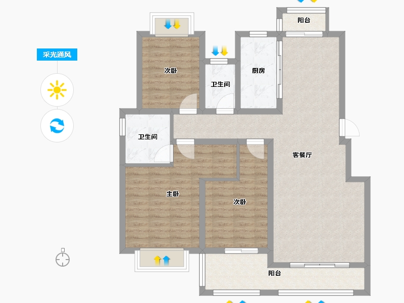 江西省-上饶市-东城国际-100.41-户型库-采光通风