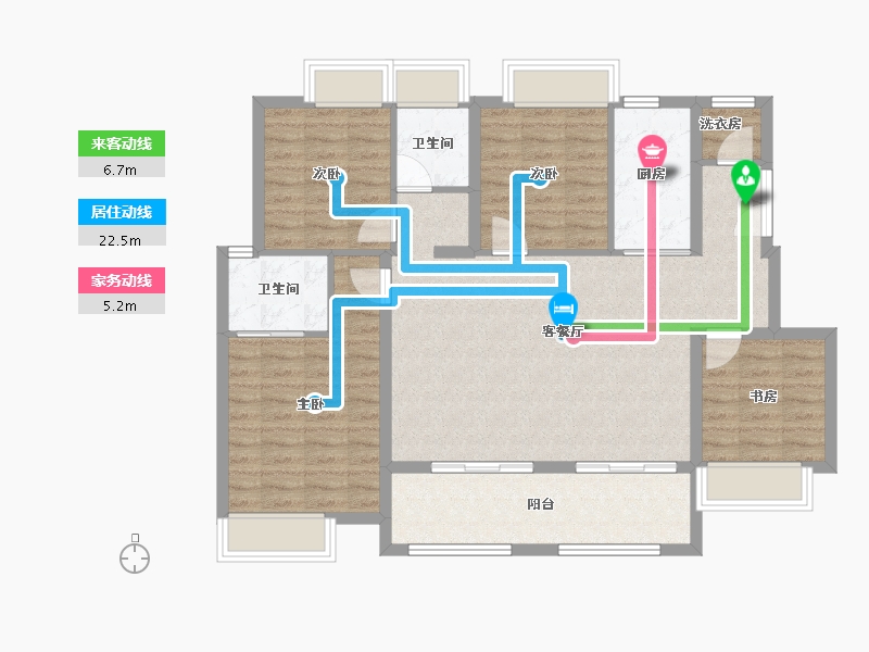 四川省-内江市-西城领域-105.17-户型库-动静线