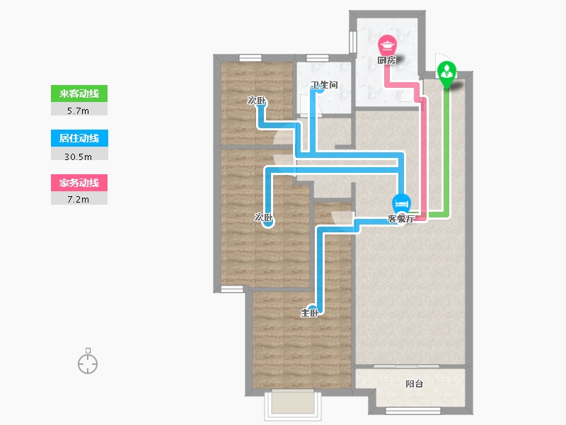 浙江省-嘉兴市-中南·泓悦府-89.00-户型库-动静线