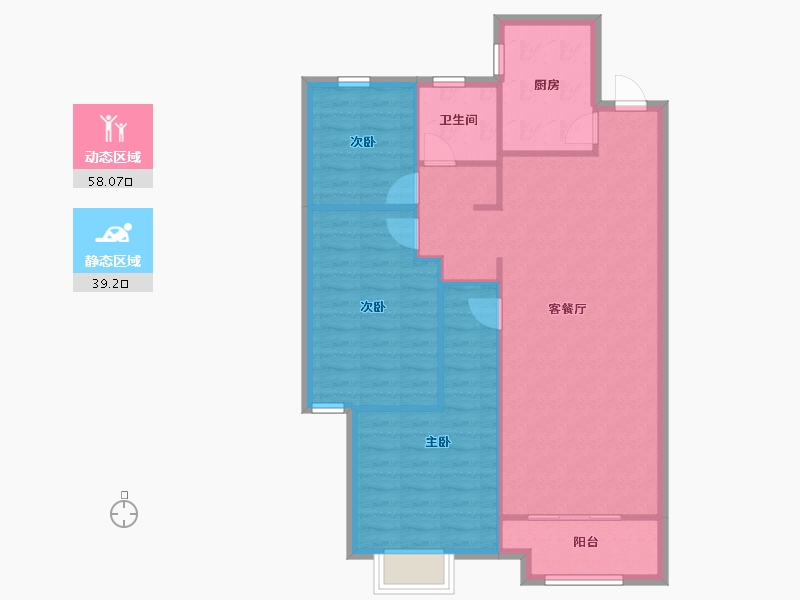 浙江省-嘉兴市-中南·泓悦府-89.00-户型库-动静分区