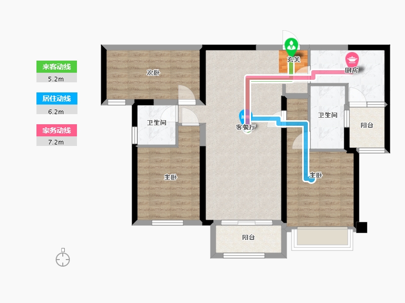 四川省-成都市-首开龙湖紫云赋项目-85.72-户型库-动静线