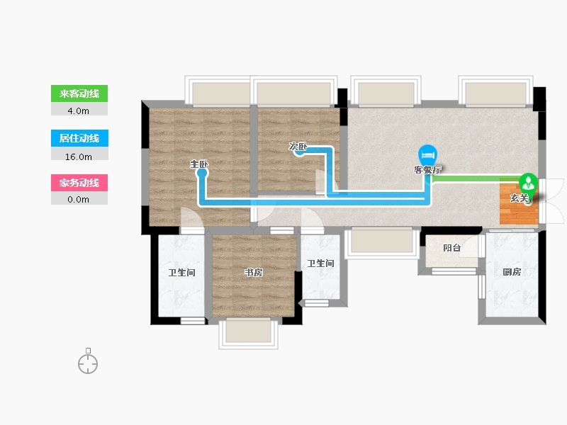 四川省-成都市-龙樾-72.75-户型库-动静线