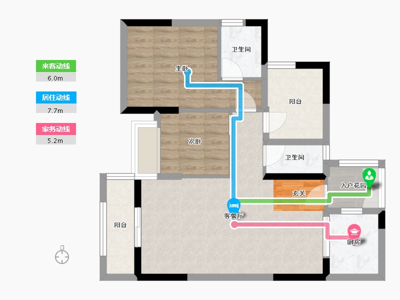 广东省-佛山市-中恒海晖城-69.32-户型库-动静线