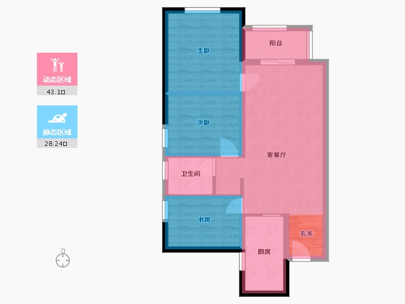 四川省-成都市-万科碧桂园公园大道-63.55-户型库-动静分区