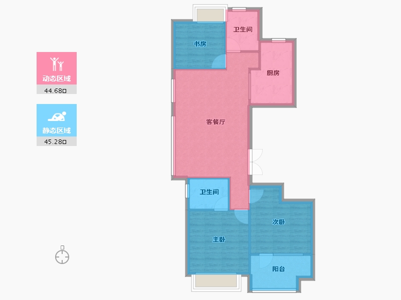 山东省-青岛市-红星·天铂-80.88-户型库-动静分区