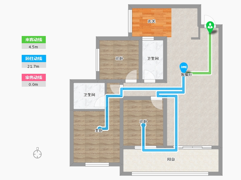 广西壮族自治区-柳州市-金科·天宸-88.55-户型库-动静线