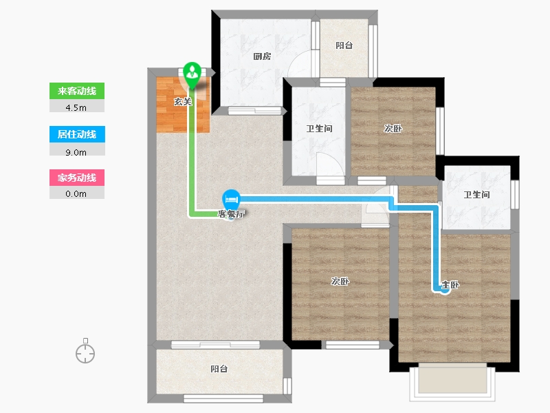 四川省-成都市-融创�Z凌溪-77.14-户型库-动静线