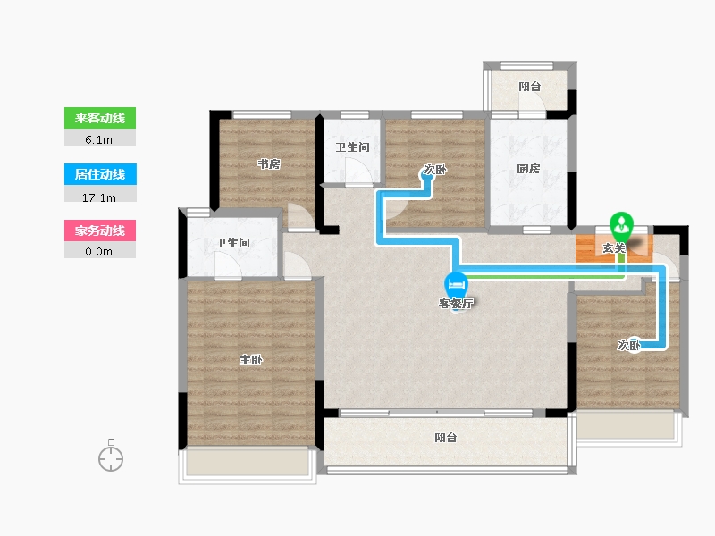 四川省-成都市-锦官天宸-116.01-户型库-动静线