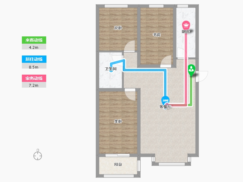 河北省-保定市-南湖春晓-90.00-户型库-动静线