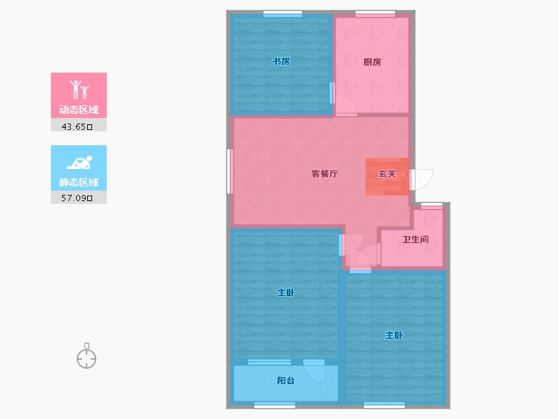 河北省-衡水市-龙凤居-90.15-户型库-动静分区