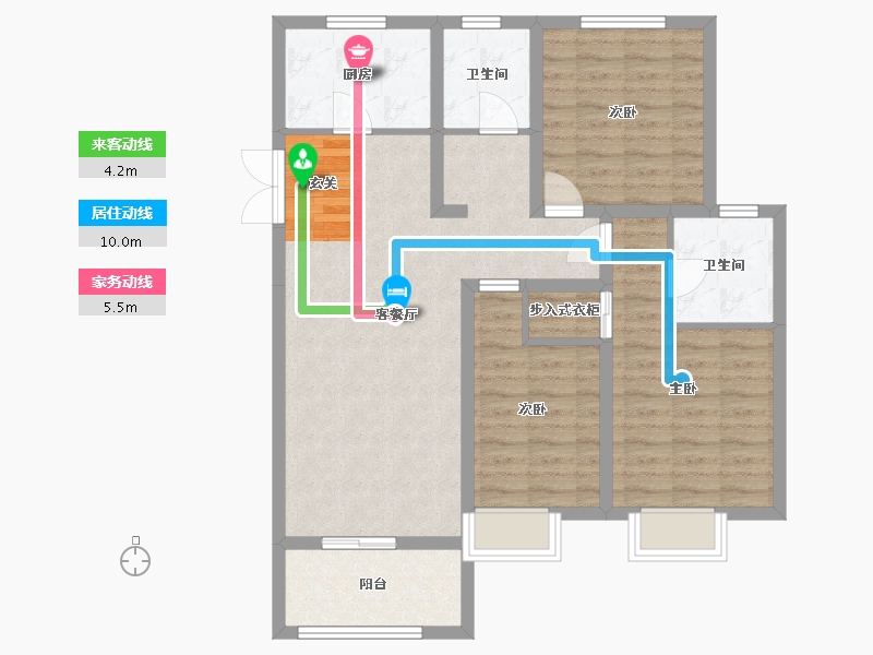 安徽省-宿州市-城市花园-92.20-户型库-动静线