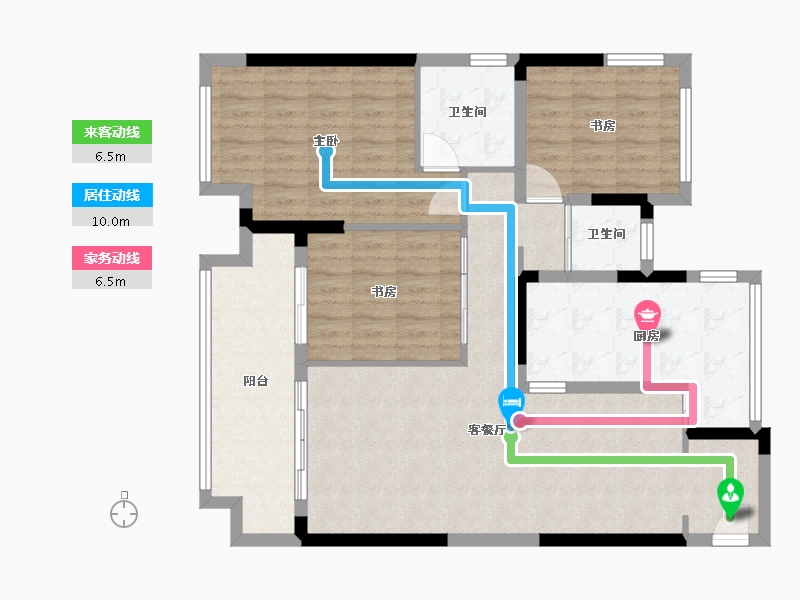 安徽省-芜湖市-熙悦府-102.46-户型库-动静线