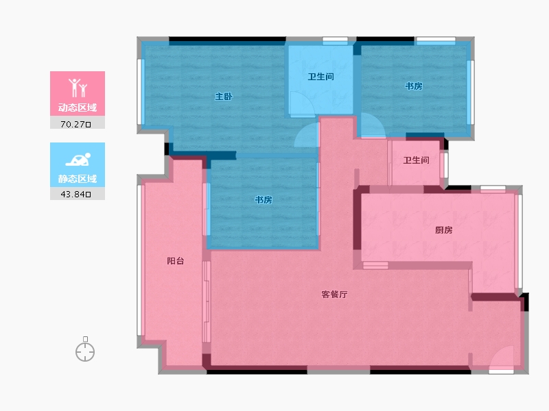 安徽省-芜湖市-熙悦府-102.46-户型库-动静分区