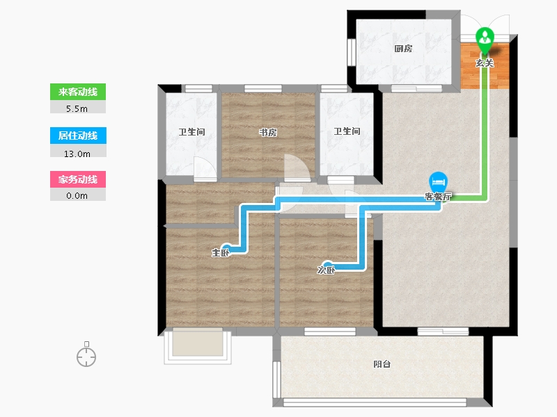 湖北省-宜昌市-铂悦府-87.00-户型库-动静线