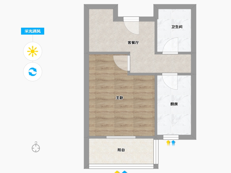 天津-天津市-汇海南里-36.00-户型库-采光通风