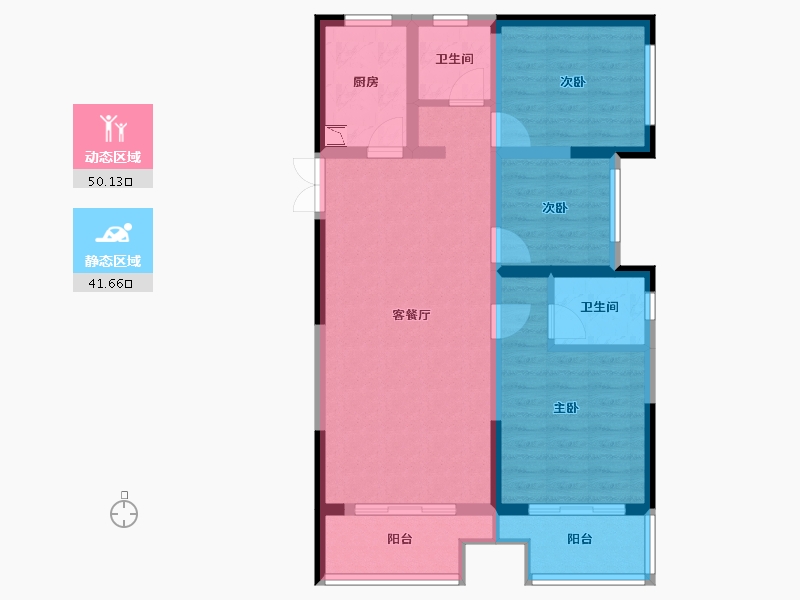 河南省-郑州市-永威南樾三期禧苑一号楼-81.34-户型库-动静分区