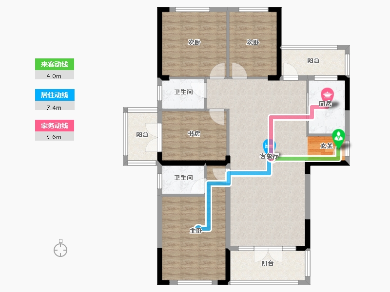 湖北省-咸宁市-畔山林语-114.59-户型库-动静线