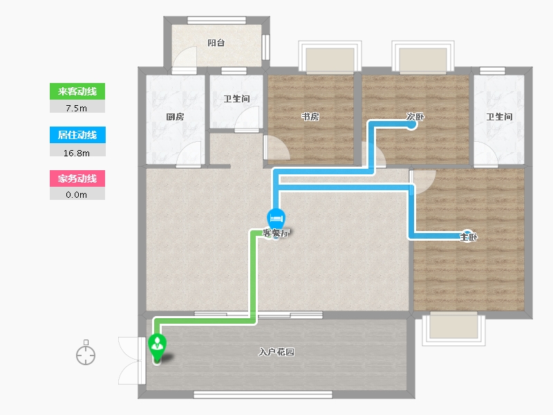 贵州省-贵阳市-花果园-110.13-户型库-动静线