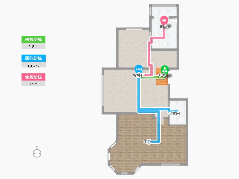 黑龙江省-鸡西市-福地洞天二期-126.69-户型库-动静线