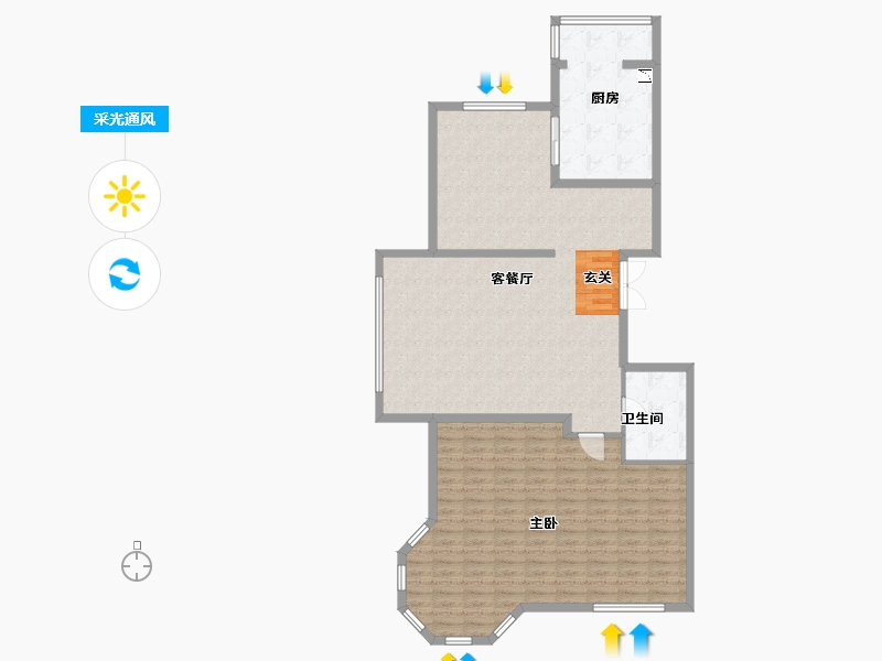 黑龙江省-鸡西市-福地洞天二期-126.69-户型库-采光通风