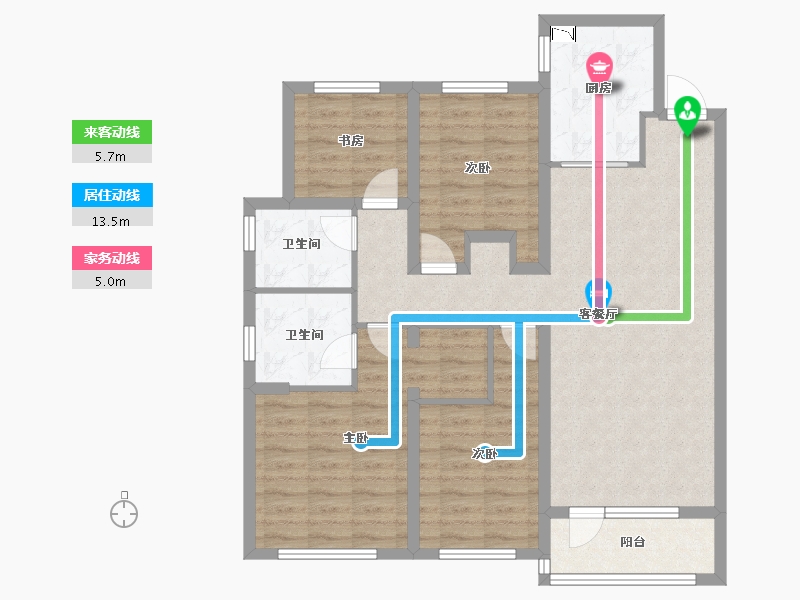 江苏省-苏州市-科技城金茂府-98.00-户型库-动静线