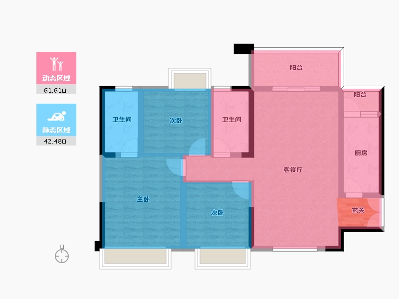 四川省-成都市-金强悦府-92.40-户型库-动静分区