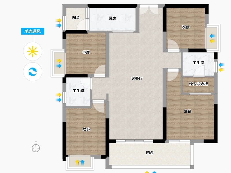 四川省-成都市-川发天府上城-100.16-户型库-采光通风