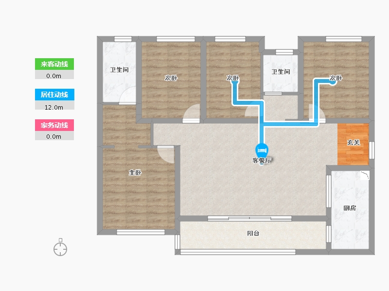 四川省-成都市-保利时代-107.15-户型库-动静线