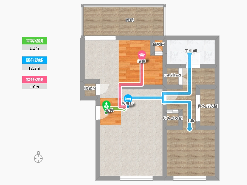 California-Orange-The Monrovia Apartment Homes-56.75-户型库-动静线