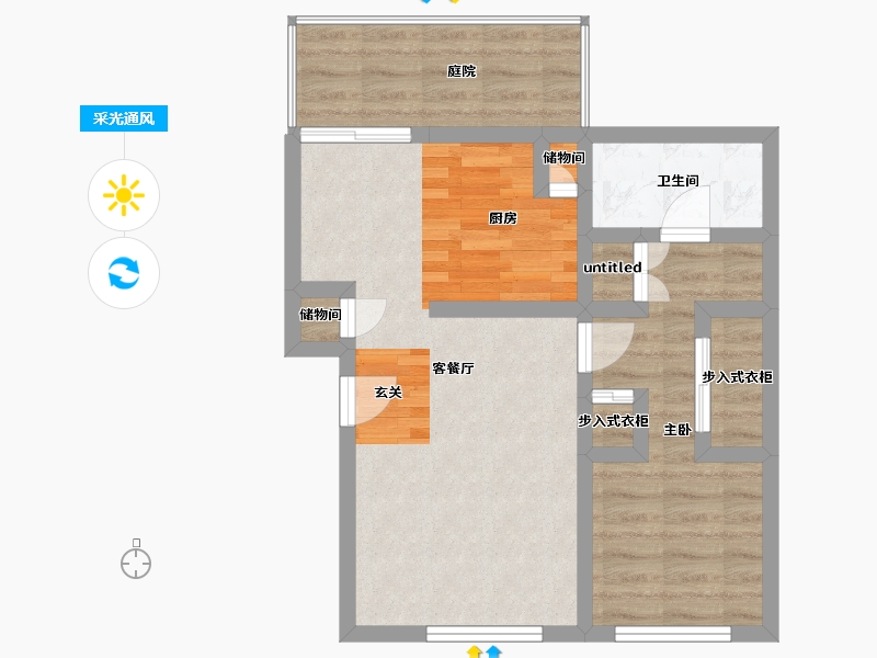 California-Orange-The Monrovia Apartment Homes-56.75-户型库-采光通风