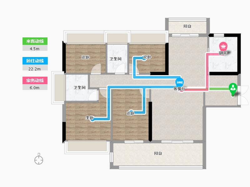 广东省-惠州市-禧临门-107.69-户型库-动静线