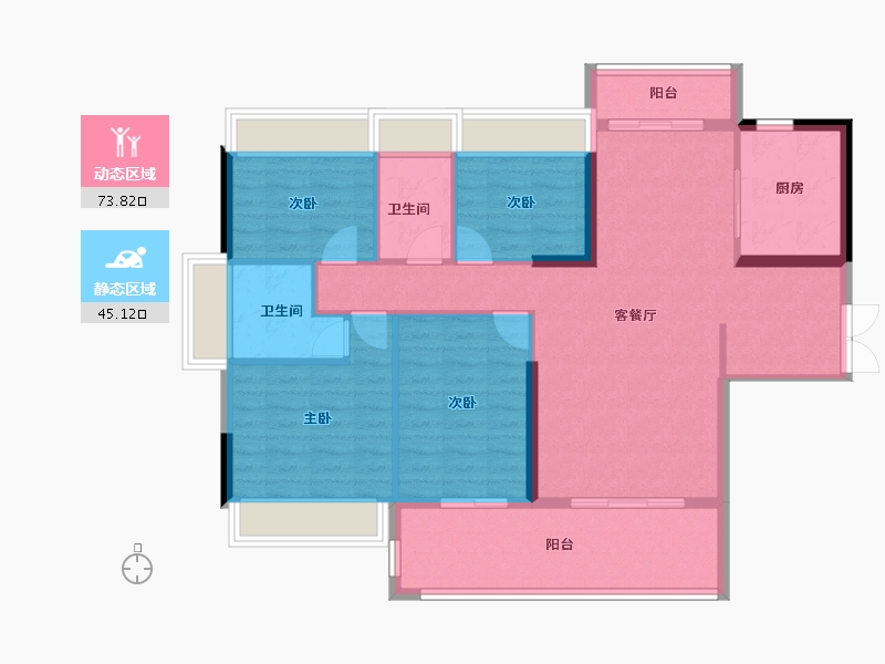 广东省-惠州市-禧临门-107.69-户型库-动静分区