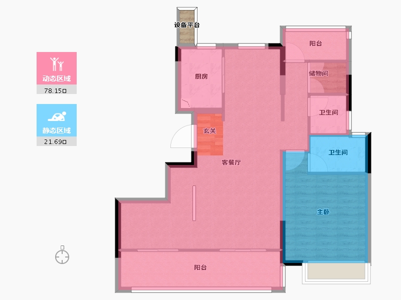 安徽省-合肥市-�嘣猛�-91.20-户型库-动静分区