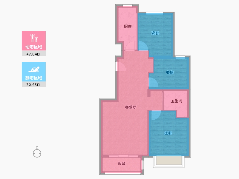 河北省-廊坊市-九里香堤-69.80-户型库-动静分区