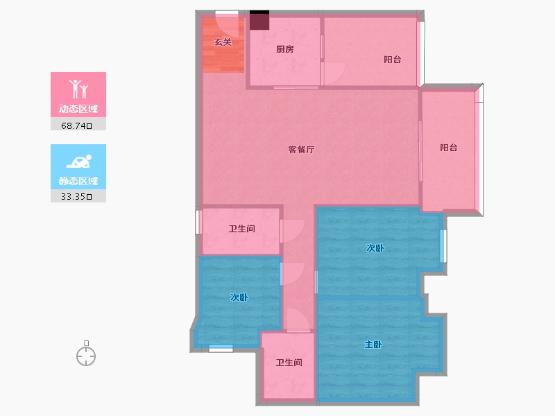 广东省-广州市-学府花园二期-92.75-户型库-动静分区