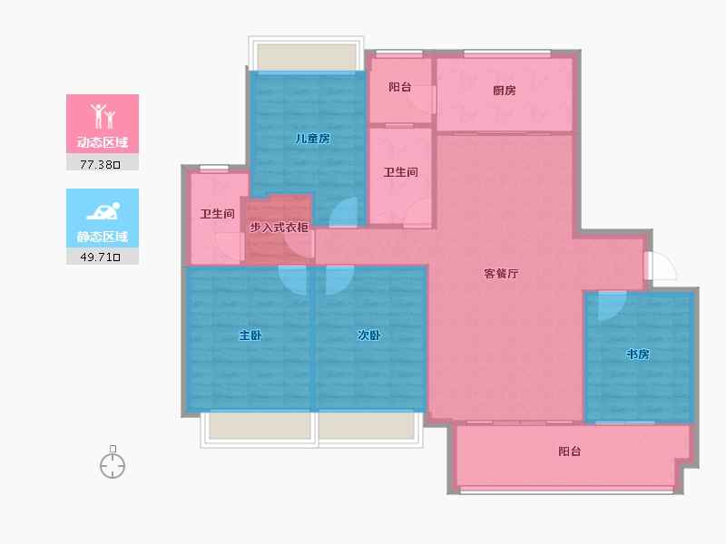 广东省-佛山市-招商・依云华府-116.81-户型库-动静分区