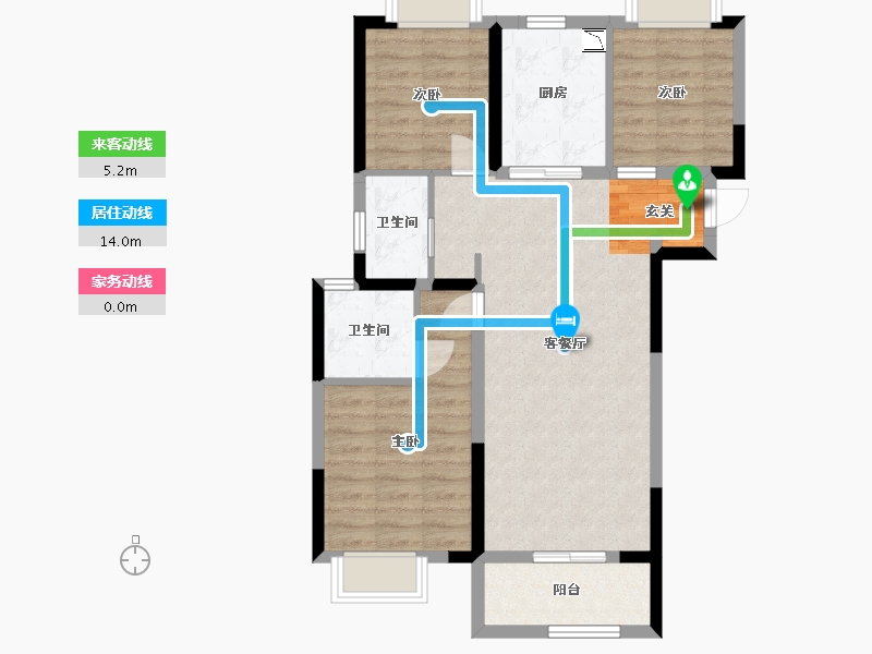 湖北省-武汉市-中国铁建知语城-75.92-户型库-动静线