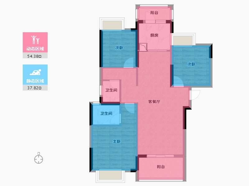 湖北省-武汉市-交投逸景天宸-81.92-户型库-动静分区