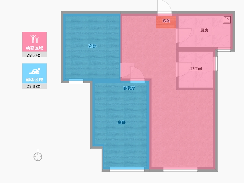 山西省-太原市-龙城-57.63-户型库-动静分区