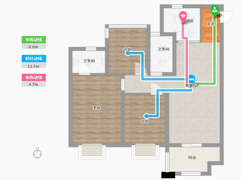 安徽省-合肥市-信达华宇锦绣龙川-79.00-户型库-动静线