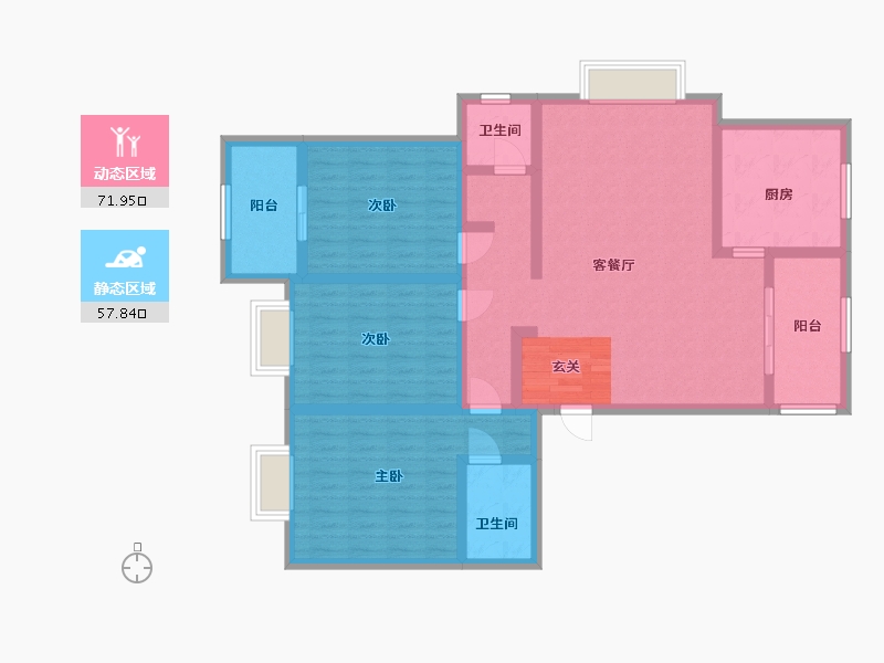 山东省-聊城市-墩台王-115.34-户型库-动静分区